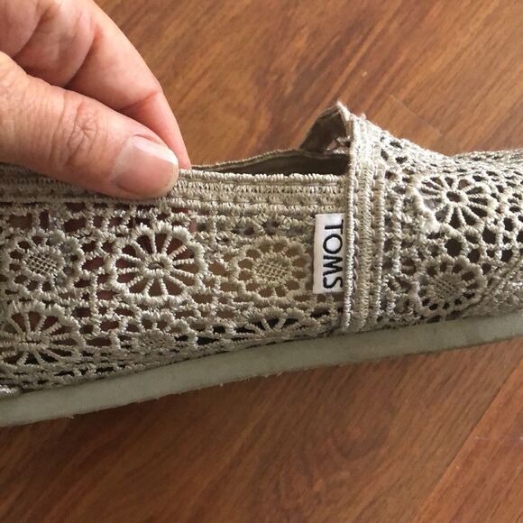 Toms Gray lace espadrilles size 8 - Picture 8 of 8